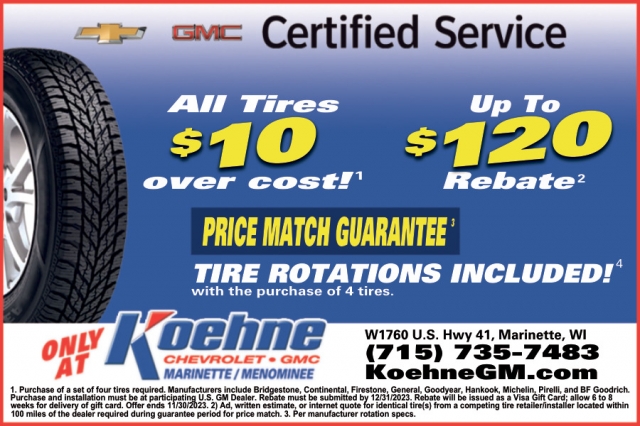 Certified Service, Koehne Chevrolet GMC, Marinette, WI