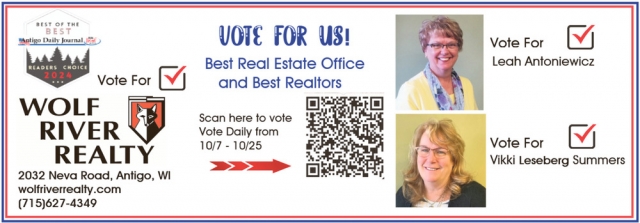 Best Real Estate Office and Best Realtors, Wolf River Realty, Antigo, WI