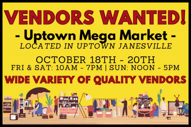 Vendors Wanted!, Uptown Mega Market (October 18-20, 2024)