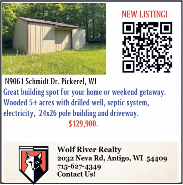 Great Building Spot for Your Home, Wolf River Realty, Antigo, WI