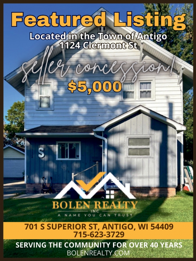 Featured Listing, Bolen Realty, Antigo, WI