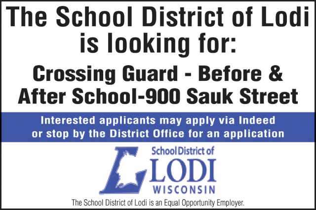 Crossing Guard, School District of Lodi, Lodi, WI