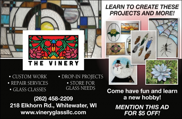 Glass Repair Services, The Vinery, Whitewater, WI