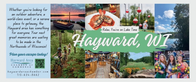 Relax, You're on Lake Time!, Hayward Area Chamber Of Commerce, Hayward, WI