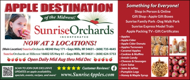 Apple Destination, Sunrise Orchards