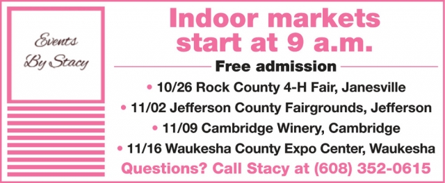 Indoor Markets, Events by Stacy