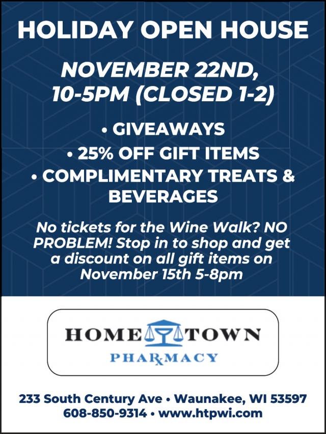 Holiday Open House, Hometown Pharmacy - Waunakee, Waunakee, WI