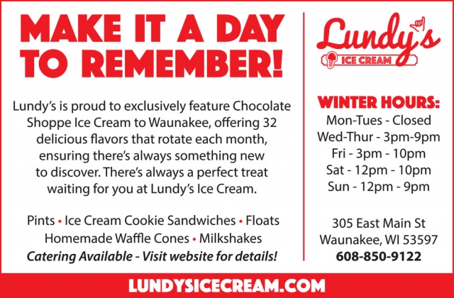 Make It a Day to Remember!, Lundy's Ice Cream