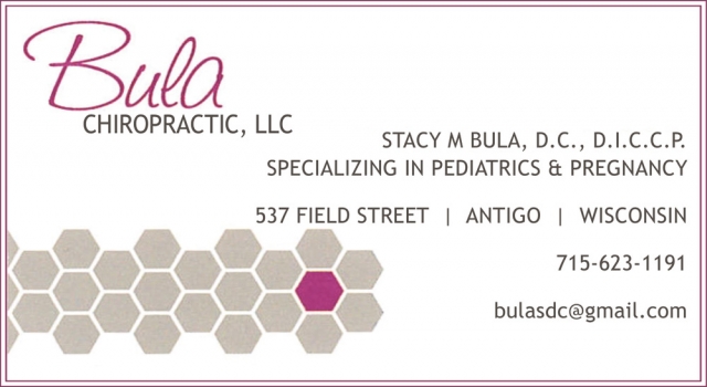 Specializing in Pediatrics & Pregnancy, Bula Chiropractic, LLC, Antigo, WI