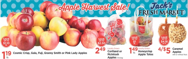 Apple Harvest Sale, Jack's Fresh Market, Menominee, MI