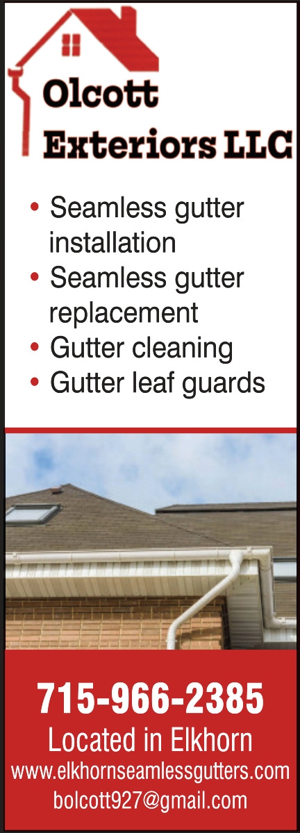 Seamless Gutter Installation, Olcott Exteriors, LLC, Elkhorn, WI