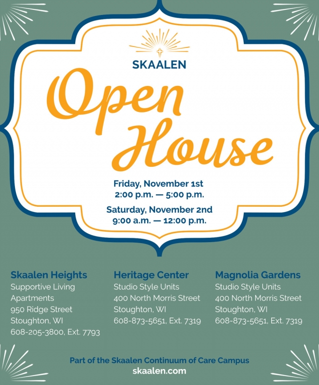 Open House, Skaalen Heights, Stoughton, WI