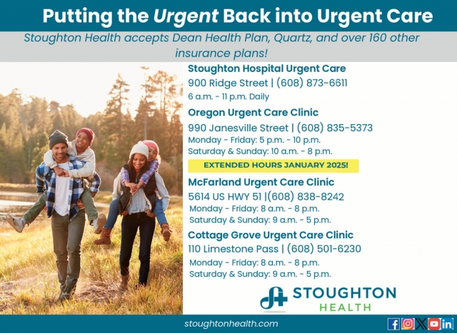 Putting the Urgent Back Into Urgent Care, Stoughton Health, Stoughton, WI