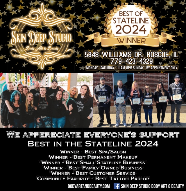 Best Of Stateline 2024, Skin Deep Studio, Superior, WI