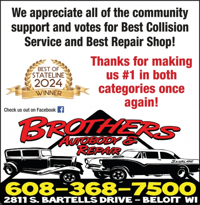 Best Repair Shop, Brothers Auto & Repair, Beloit, WI