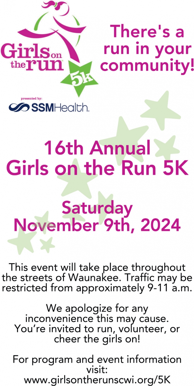 There's a Run in Your Community!, Girls on the Run, Waunakee, WI