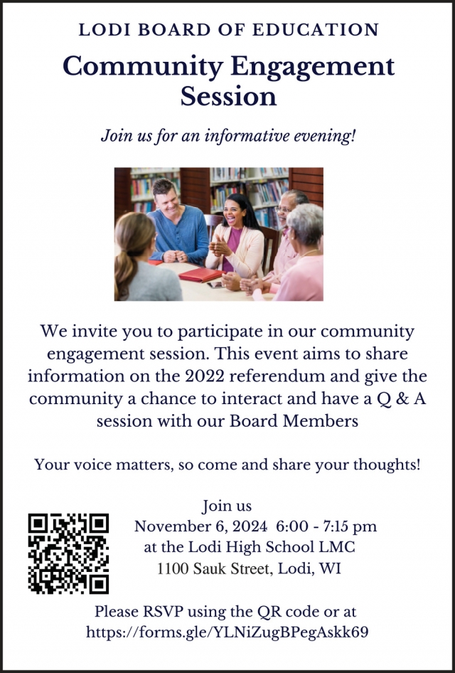 Community Engagement Session, Lodi Board of Education Community Engagement Session (November 6, 2024)