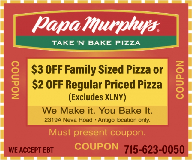 Take 'N' Bake Pizza, Papa Murphy's, Sun Prairie, WI