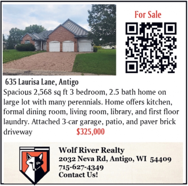 635 Laurisa Lane, Antigo, Wolf River Realty, Antigo, WI