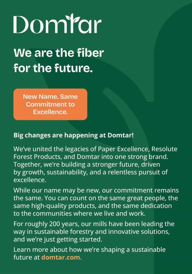 We Are the Fiber for The Future., Domtar