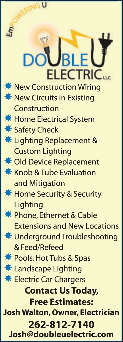 New Construction Wiring, Double U Electric LLC, Elkhorn, WI