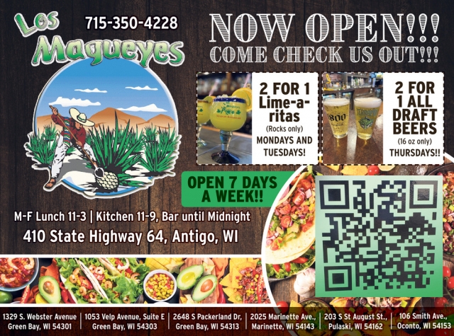 Come Check Us Out!, Los Magueyes, Oconto, WI