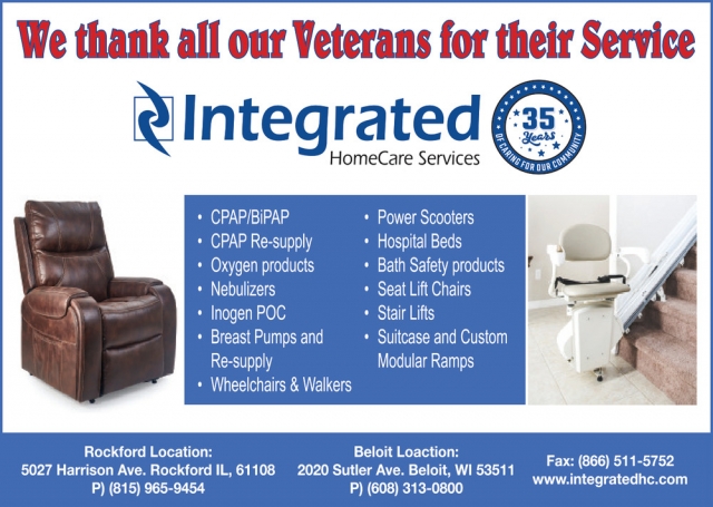 We Thank All Our Veterans for Their Service, Integrated HomeCare Services, Beloit, WI