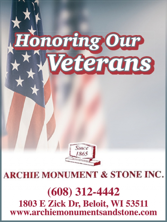 Honoring Our Veterans, Archie Monument & Stone Inc., Beloit, WI