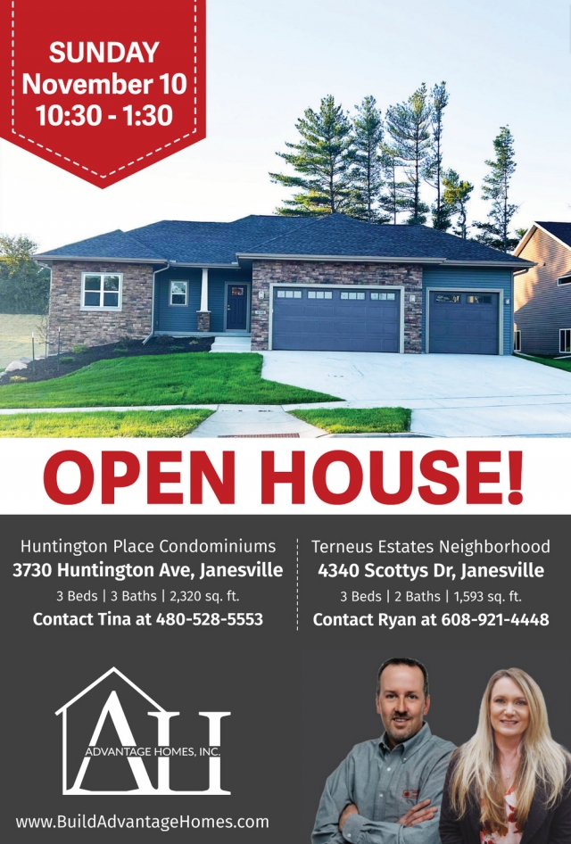 Open House!, Advantage Homes Inc., Janesville, WI