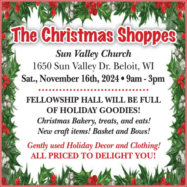 The Christmas Shoppes, Sun Valley Church, Beloit, WI