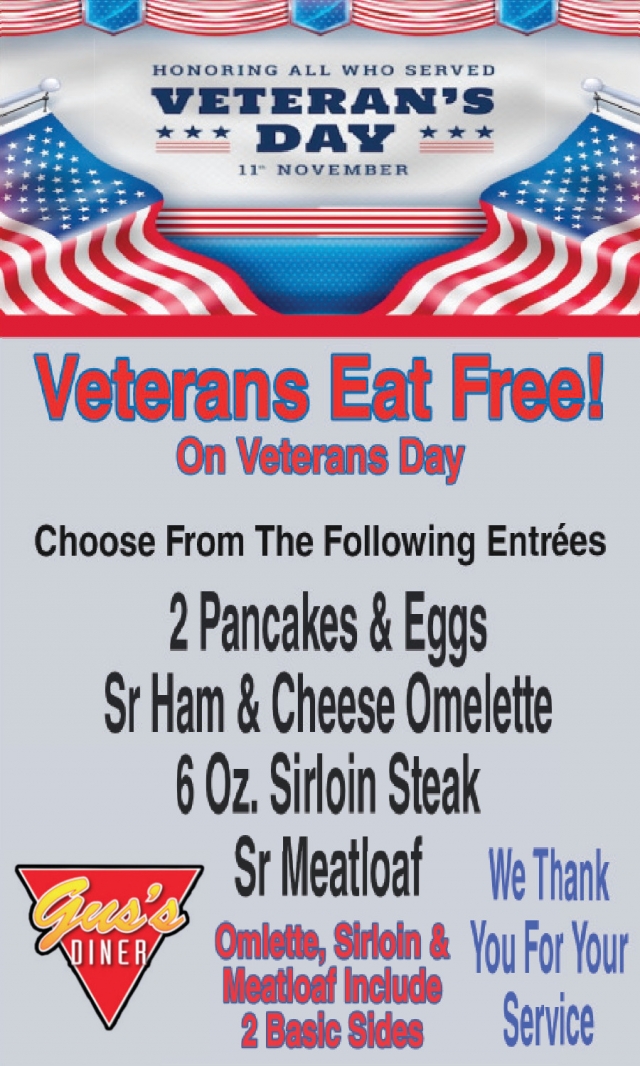 Veterans Eat Free!, Gus's Diner, Verona, WI