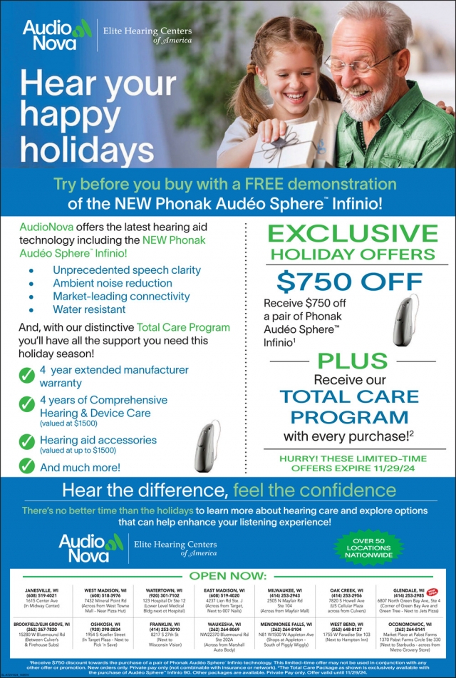 Hear Your Happy Holidays, Elite Hearing Centers of America, Waukesha, WI