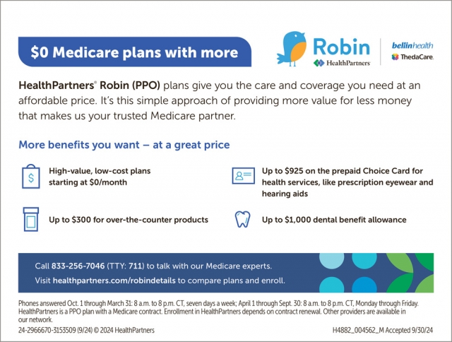 $0 Medicare Plans With More, HealthPartners Robin