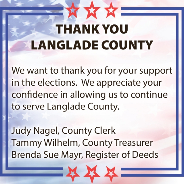 Thank You, Langlade County Clerk