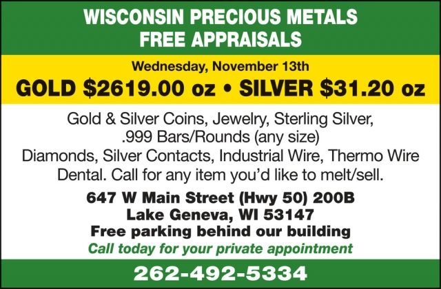 Gold & Silver Coins, Wisconsin Precious Metals Refinishing Services, Lake Geneva, WI