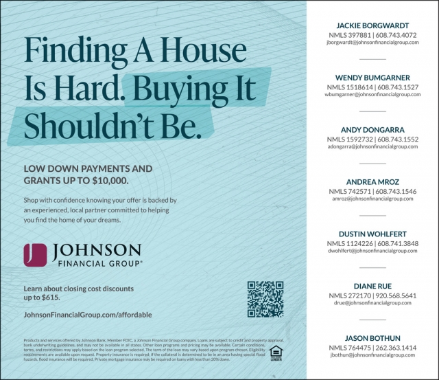 Finding a House Is Hard. Buying It Shouldn't Be., Johnson Financial Group, WI