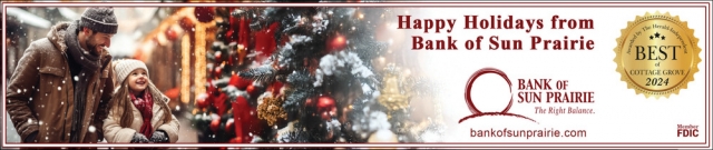 Happy Holidays from Bank of Sun Prairie, Bank of Sun Prairie, Cottage Grove, WI