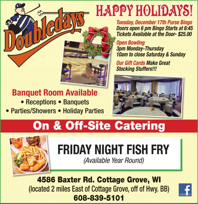 Happy Holidays, Doubledays , Cottage Grove, WI