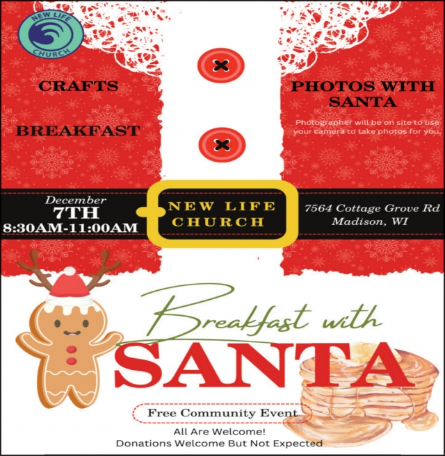 Breakfast with Santa, New Life Church, Madison, WI