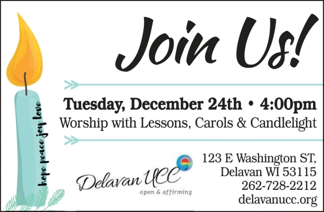 Worship with Lessons, Delavan UCC, Delavan, WI