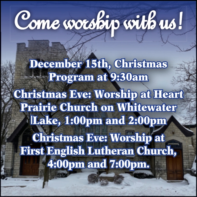 Come Worship with Us!, First English Lutheran Church