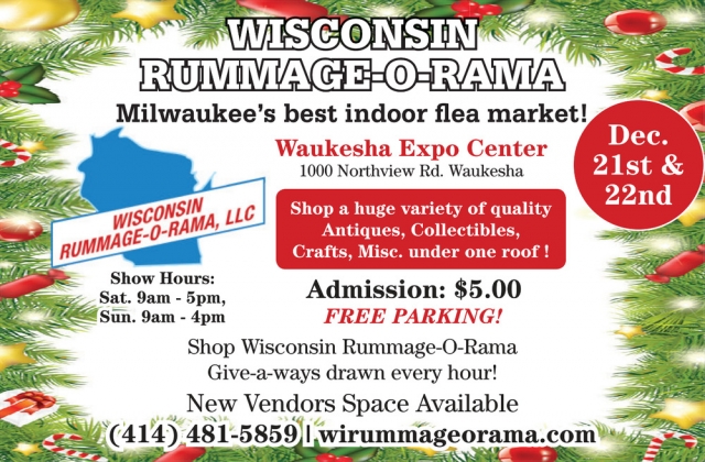 Waukesha Expo Center, Wisconsin Rummage-O-Rama (December 21 & 22, 2024)