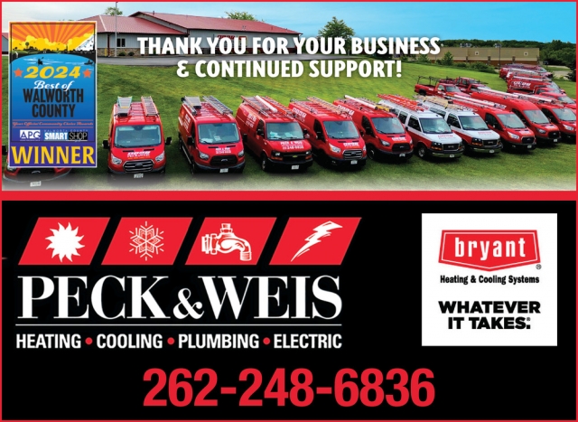 Heating - Cooling - Plumbing - Electric, Peck & Weis, Lake Geneva, WI