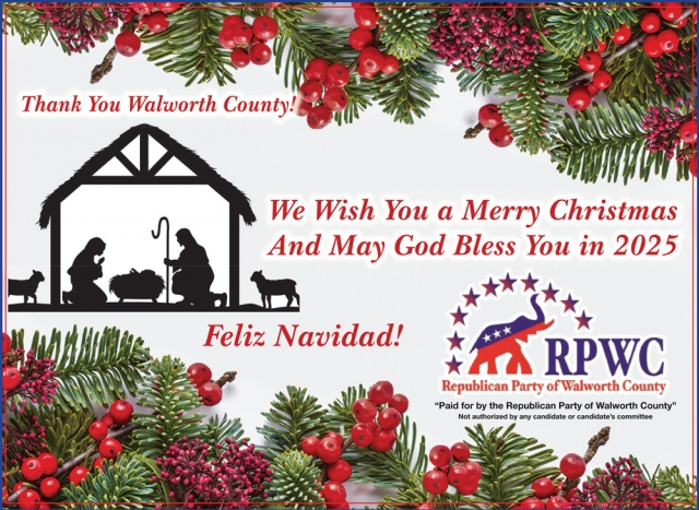 We Wish You a Merry Christmas, Republican Party of Walworth County, Elkhorn, WI