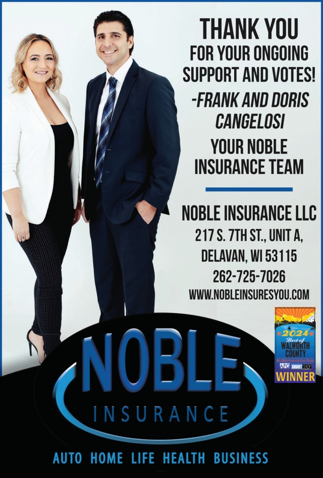 Insurance Services, Noble Insurance, Delavan, WI