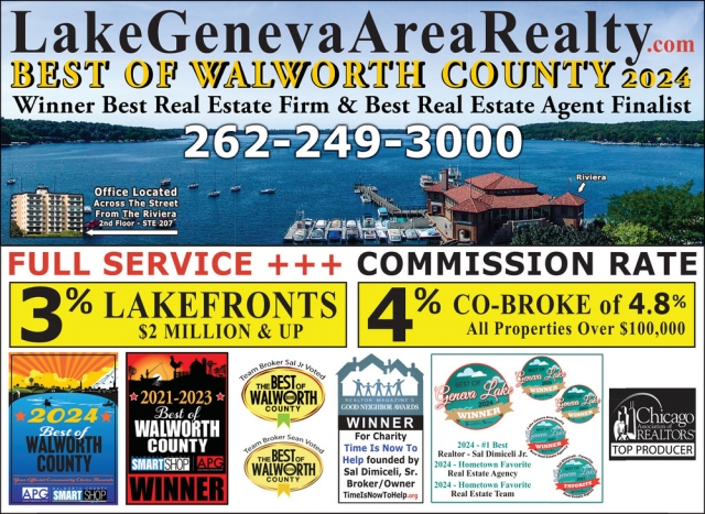 Best Of Walworth County 2024, Lake Geneva Area Realty, Lake Geneva, WI