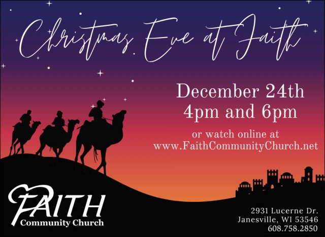 Christmas Eve, Faith Community Church, Janesville, WI