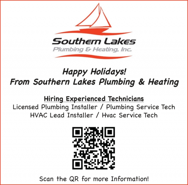 Hiring Experienced Technicians, Southern Lakes Plumbing & Heating, Inc