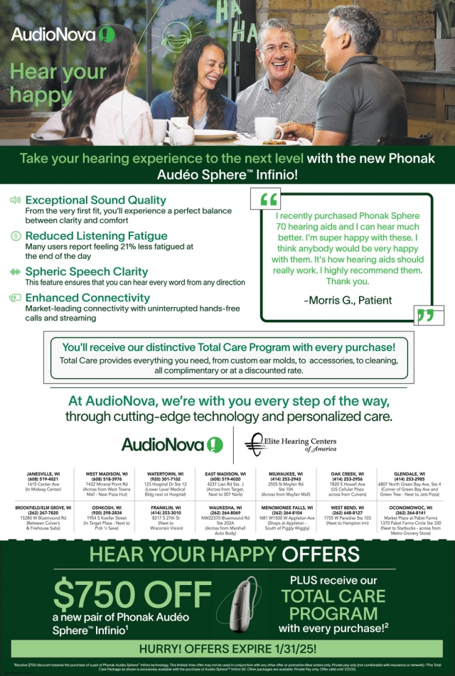 AudioNova, Elite Hearing Centers of America, Waukesha, WI