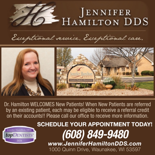 Exceptional Service. Exceptional Care, Jennifer Hamilton, DDS, Waunakee, WI